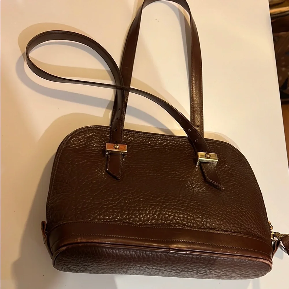 Dooney & Bourke Designer Brown Leather Handbag - Picture 2 of 4